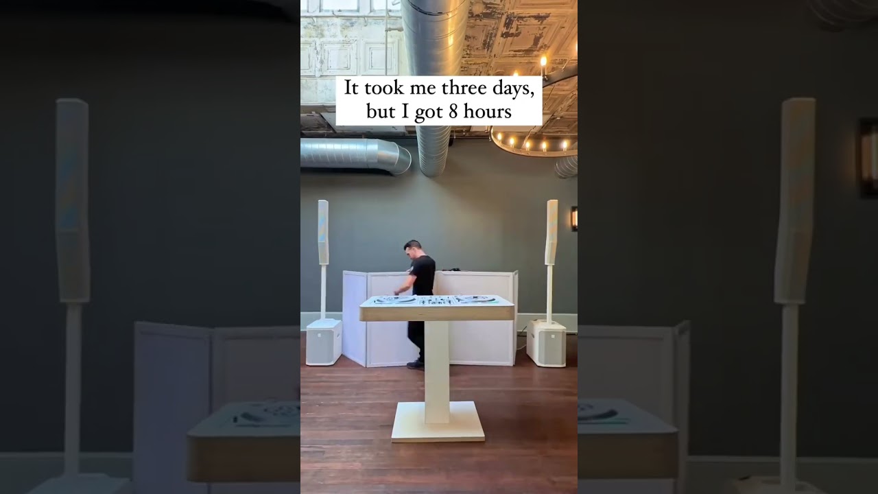 All white DJ setup lookin CLEAN