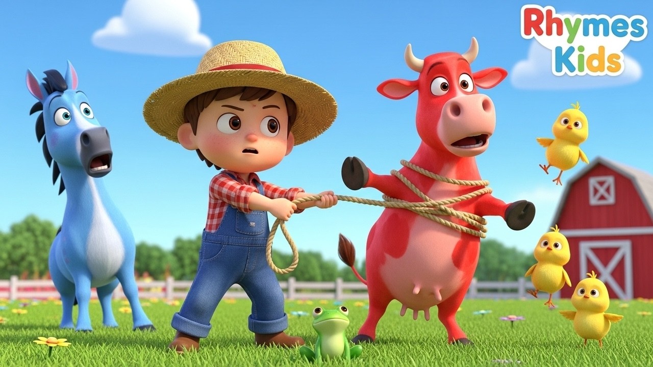 Thief in Old MacDonald Farm! 😱🌈 Color, Color, Here We Go! | Farm Colors Song 3D | Learn Colors