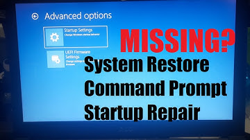 Missing Advanced Recovery Options in Windows 10 (SOLVED)