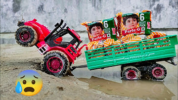 Diy Tractor stuck in mud with parle G mini science project part 14||rv hacks||cs toy||little project