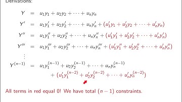 Video4-4*: High order non-homogen. eqns w/ variation of parameters. Elementary Differential Equation