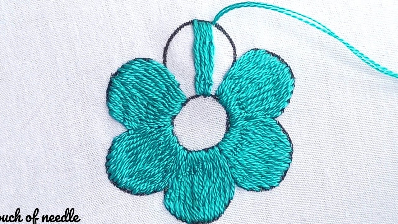 Hand embroidery kashmiri stitch for beginners/Vorat selai/kashmiri stitch tutorial/ভরাট সেলাই।