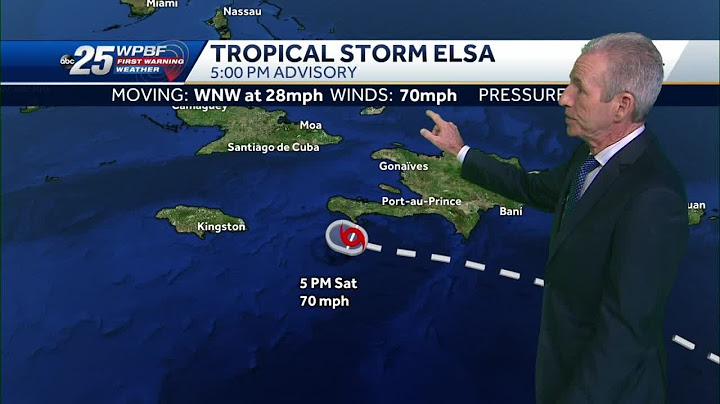 5 p.m. advisory: Tropical Storm Elsa
