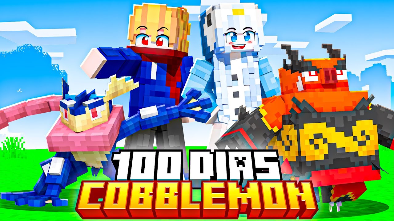 SOBREVIVI 100 DIAS EM DUPLA NO COBBLEMON DO MINECRAFT - O FILME
