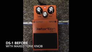 Boss DS-1 JCM Mod Before and After
