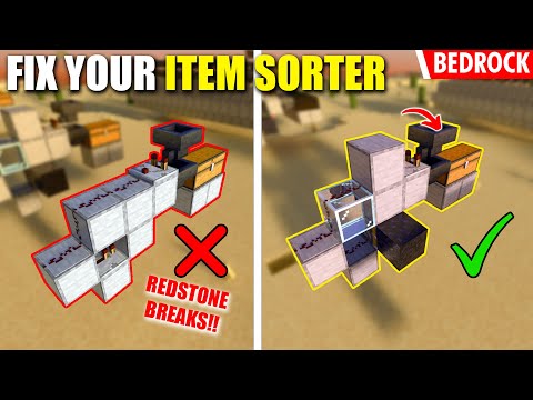 1.21 FIX Your ITEM SORTER Keeps Breaking! (OVERFLOW PROTECTION) - Minecraft Bedrock