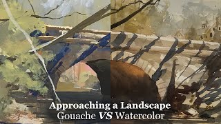 Approaching a Landscape: Watercolor VS Gouache