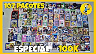 ABRINDO 107 PACOTINHOS DE CARDS DIFERENTES ( Especial 100 mil inscritos )