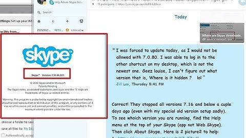 Skype Update #1 More Skype Versions Retired (7.16 & under)