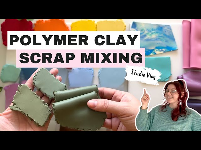 Polymer Clay Colour mixing with Scraps | Studio Vlog | A Day in
