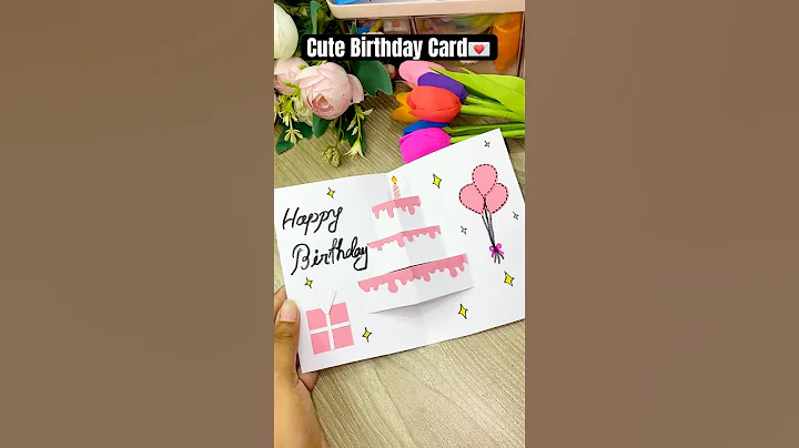 Cute Birthday Card💌#shorts #miniature #miniaturecrafts #diy #art #craft #love #cute #birthdaycard