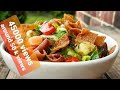 how to make fattoush salad ( traditional Lebanese salad )