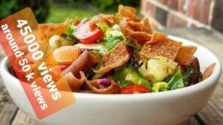 how to make fattoush salad ( traditional Lebanese salad )