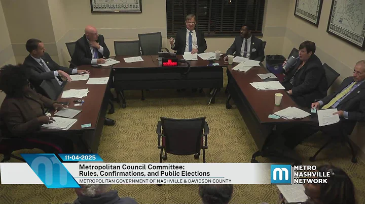 11/04/25 Metropolitan Council Committee: Rules, Confirmations and Public Elections