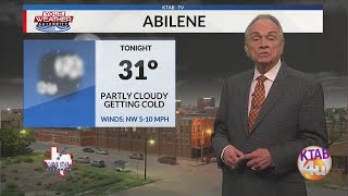 Monday, January 10: Mostly cloudy with slight rain chances on Tuesday