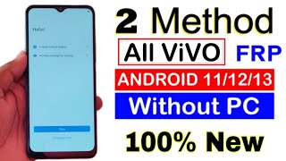 2 Method 100% Working:- All Vivo FRP BYPASS | ANDROID 11\/12\/13 (Without Pc) New Security Update 2022