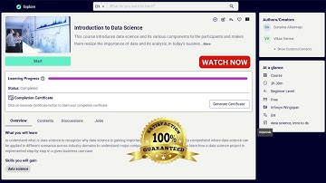 Introduction to Data Science | ALL 100% Correct Course Solutions & Certificate Answers #datascience 