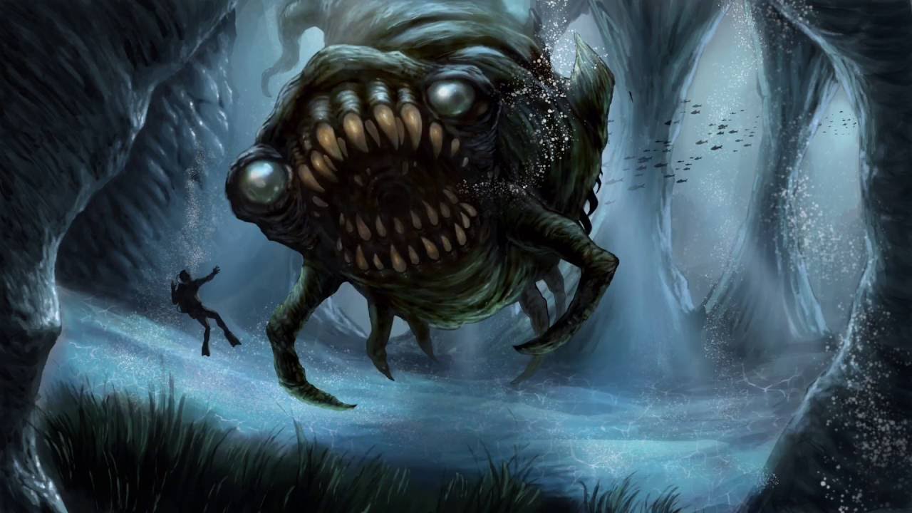 Digitally Painting a Sea Monster on the iPad Pro by RAM - YouTube