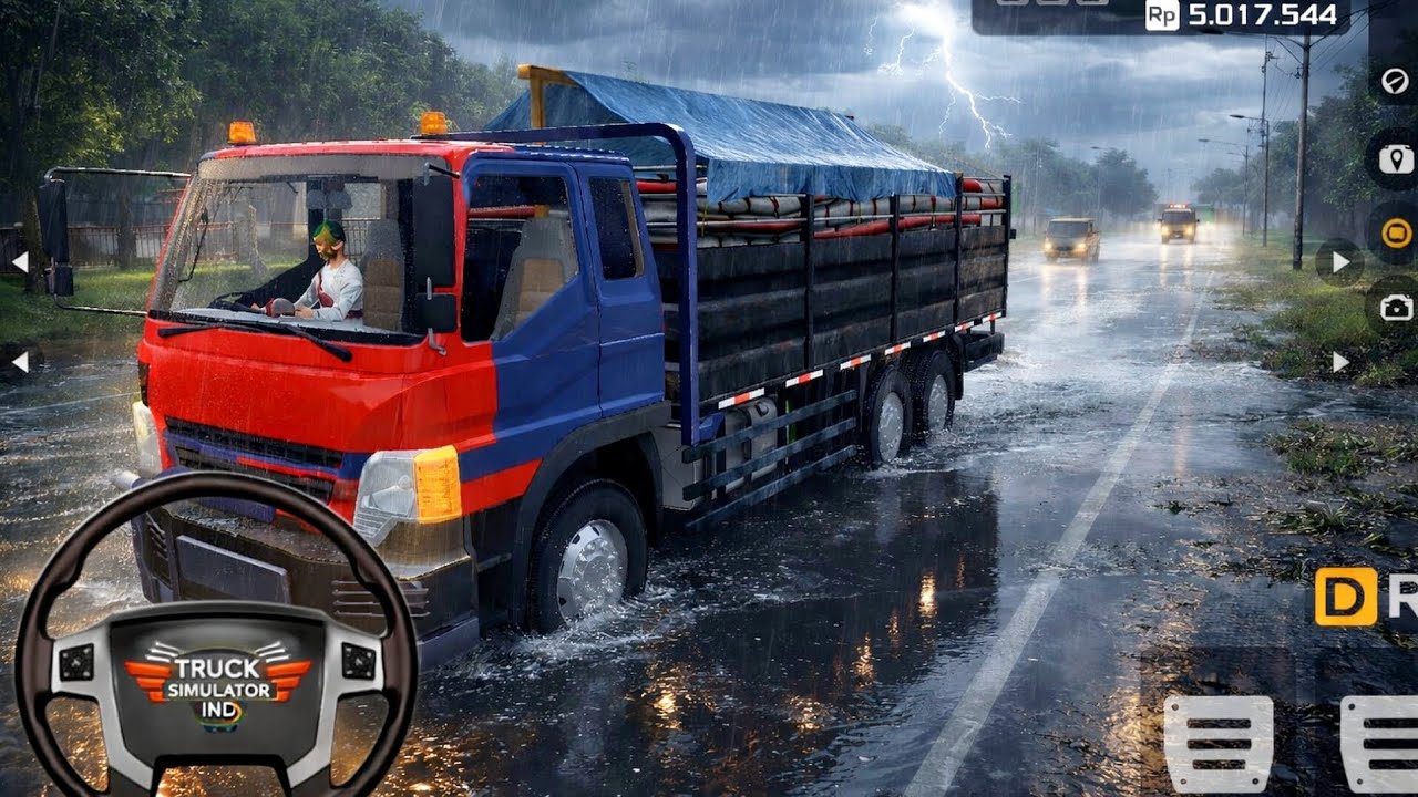 Truck 🚚 Simulator Indonesia | Rice 🍚 Delivery To Tradional Market Mobile Gameplay 