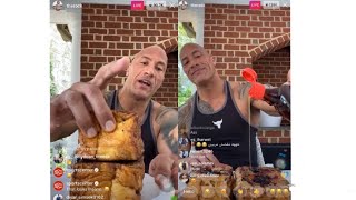Dwayne Johnson “The Rock” eats a 4 inch thick French toast *FULL LIVE* 😳 !