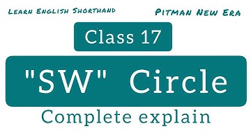 shorthand (steno) Lesson 9 || SW circle in shorthand || SW circle in Pitman  ||  English shorthand