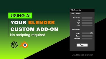 I Made a Custom Blender Add-On Using Only ChatGPT