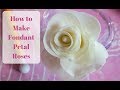 How To Make Fondant Petal Roses for Cake Decorating | Bake It With Love