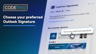 How to set a preferred CodeTwo signature in Outlook
