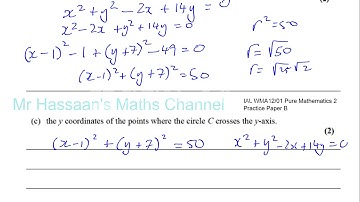 EDEXCEL  C2 JUN 2018 GCE Q5  Equation of Circles