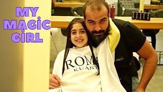 I CUT MY MAGIC GIRL'S HAIR ( Back to School Haircut )