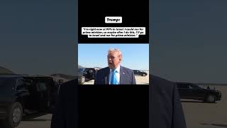 Trump claims he has a 99% approval in Israel and says he could run for Prime Minister there...