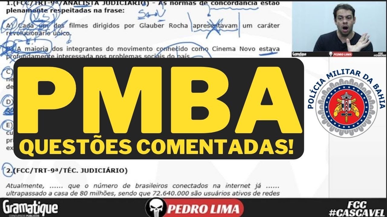 🔴PMBA 2022 | QUESTÕES COMENTADAS | Português FCC