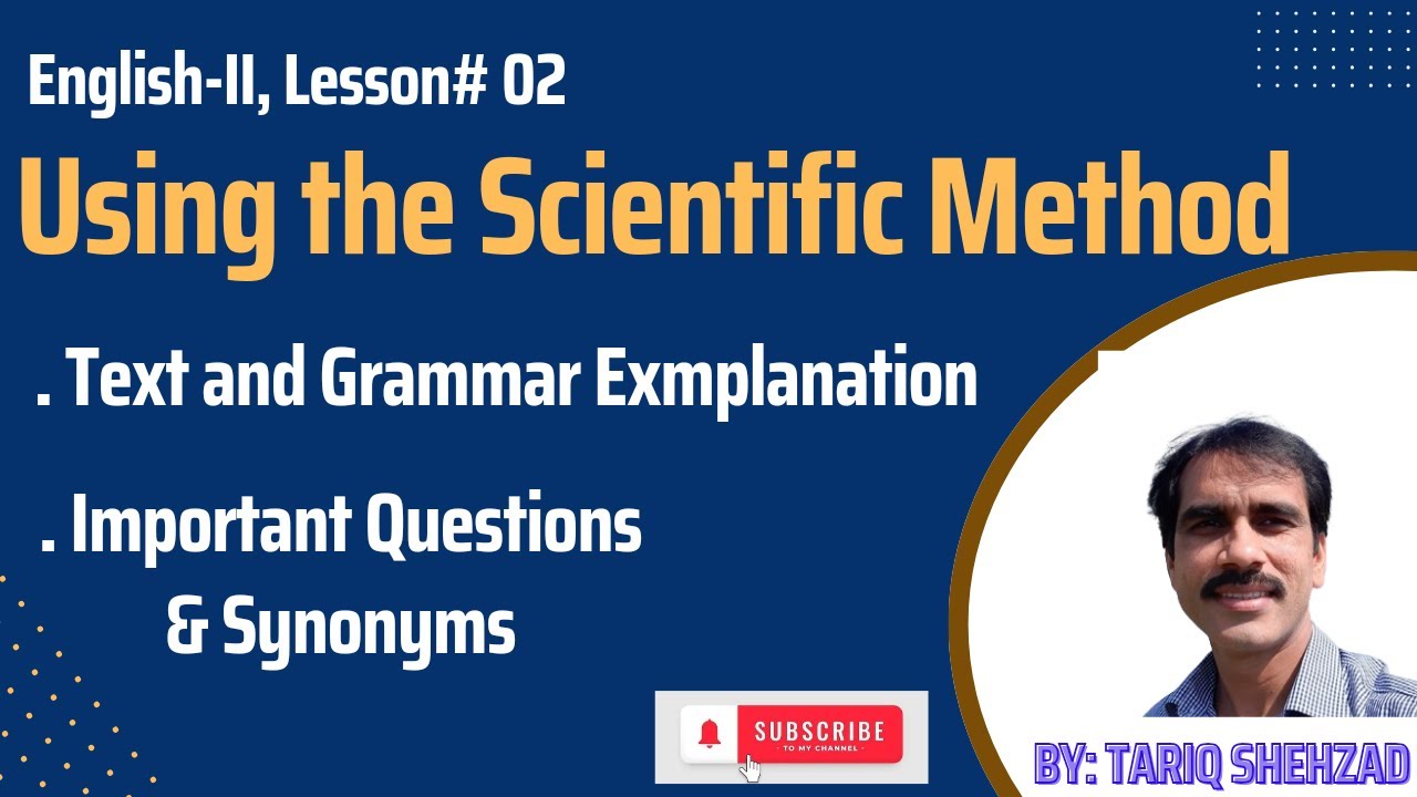 Using the Scientific Method 1- F.A, F.Sc. Part II - YouTube