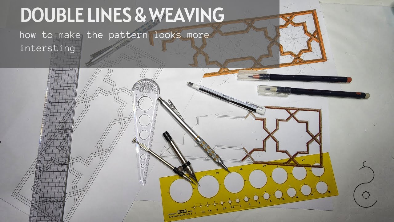How to add double lines, weaving and 3d effect on the pattern
