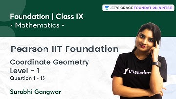 Pearson IIT foundation class IX: Coordinate Geometry | Level-1 | Q (1-15) | Surabhi Gangwar