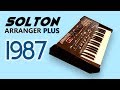 SOLTON ARRANGER PLUS Analog Groovebox 1987 | HD DEMO