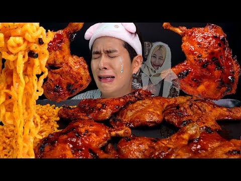 .😱 걱정하지 말라고 야무지게 끓인 불닭🍜 + 자메이카 <strong>통다리</strong>🍗 혼자 <strong>먹방</strong>!