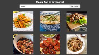 Meals API App in HTML CSS and Javascript || Fetch API Project in Hindi #FetchAPI