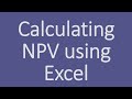 Calculating NPV using Excel (for even or uneven cash flows) - Step-by-step - no audio