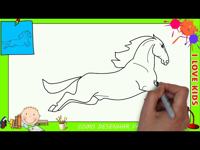 Como Desenhar Cavalos Para Crianças. Tutorial De Desenho Passo a Passo  Ilustração do Vetor - Ilustração de fofofo, estudo: 254647528