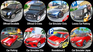 Car Parking,Car Simulator Civic,Offroad Escalade,Offroad G-Class,Luxury Car Parking,Car Simulator screenshot 5