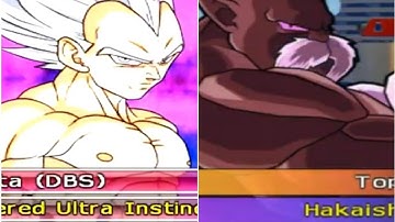 VEGETA ULTRA INSTINTO DOMINADO VS TOPPO DIOS DE LA DESTRUCCION DRAGON BALL Z TENKAICHI TAG TEAM