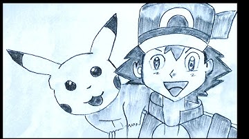 How to Draw Ash & Pikachu — Easy Step-by-Step Tutorial for Beginners