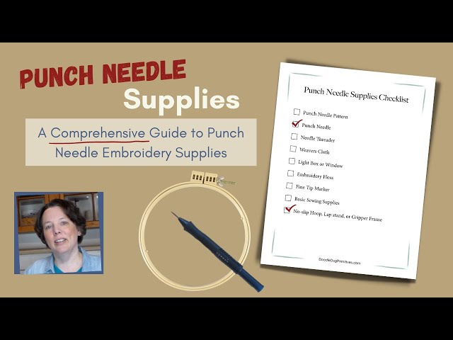 How to use the 3 size punch needle, Including tips for foundation fabrics  and yarn for each refill needle - Studio Koekoek