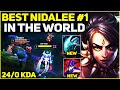 Rank 1 best nidalee in the world amazing gameplay  season 13 league of legends