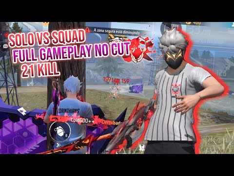 SOLO VS SQUAD 21 KILL 🔥🔥🔥FULL GAMEPLAY NO CUT - FREE FIRE INDONESIA