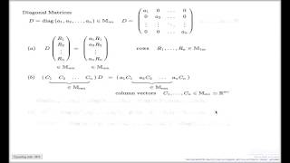 Diagonal matrix arithmetic