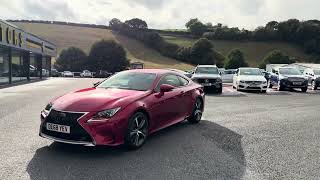 Lexus RC300h Luxury Coupe 2.5 Petrol Hybrid E-CVT Sonic Red (223 ps) for sale at Castle Motors