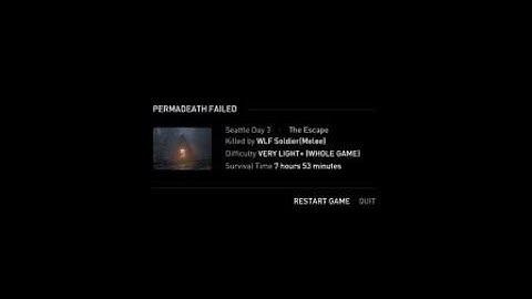 The Last of Us 2 | second permadeath fail