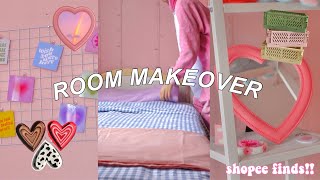 mini ROOM MAKEOVER ✦ decor/ mini unboxing haul !! shopee finds ♥︎